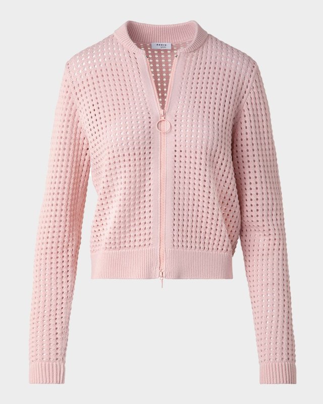 Chunky Mesh Knit Cardigan